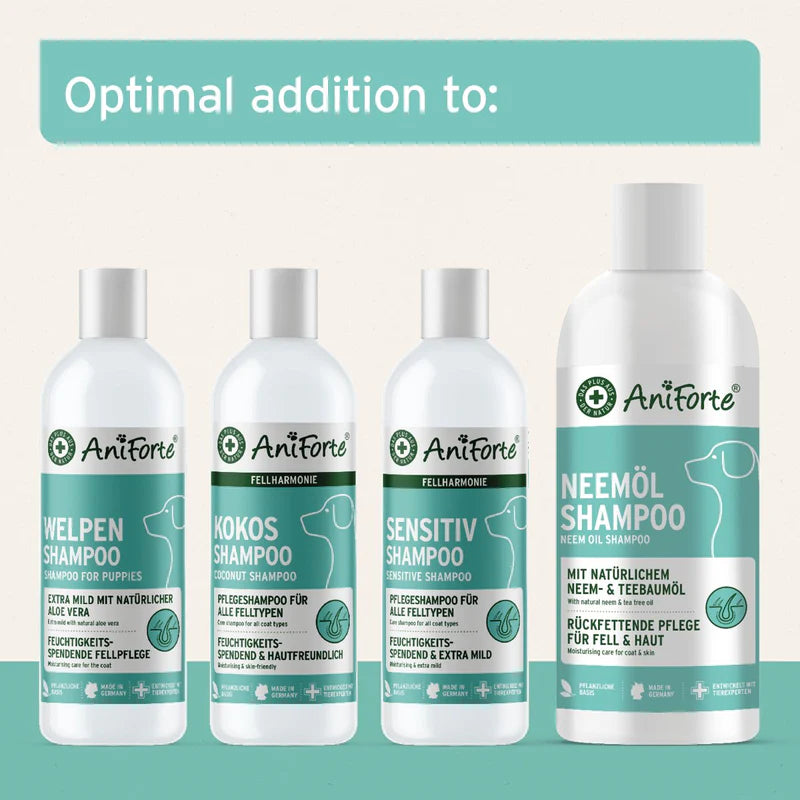 Four Aniforte Sensitive Skin  shampoo bottles  