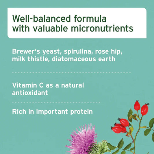 Well-balanced formula with natural ingredients and plants  