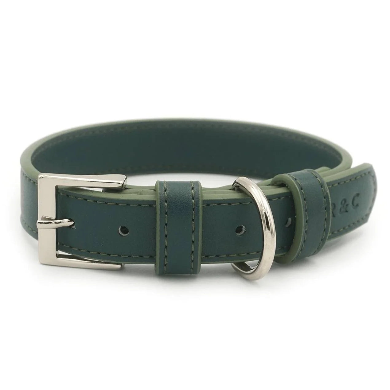 Green Luxury Vegan Leather Dog Collar | Ralph & Co.