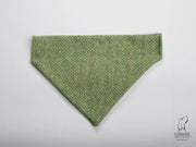 Harris Tweed Green Herringbone bandana
