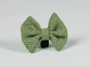 Harris Tweed Green Herringbone bow