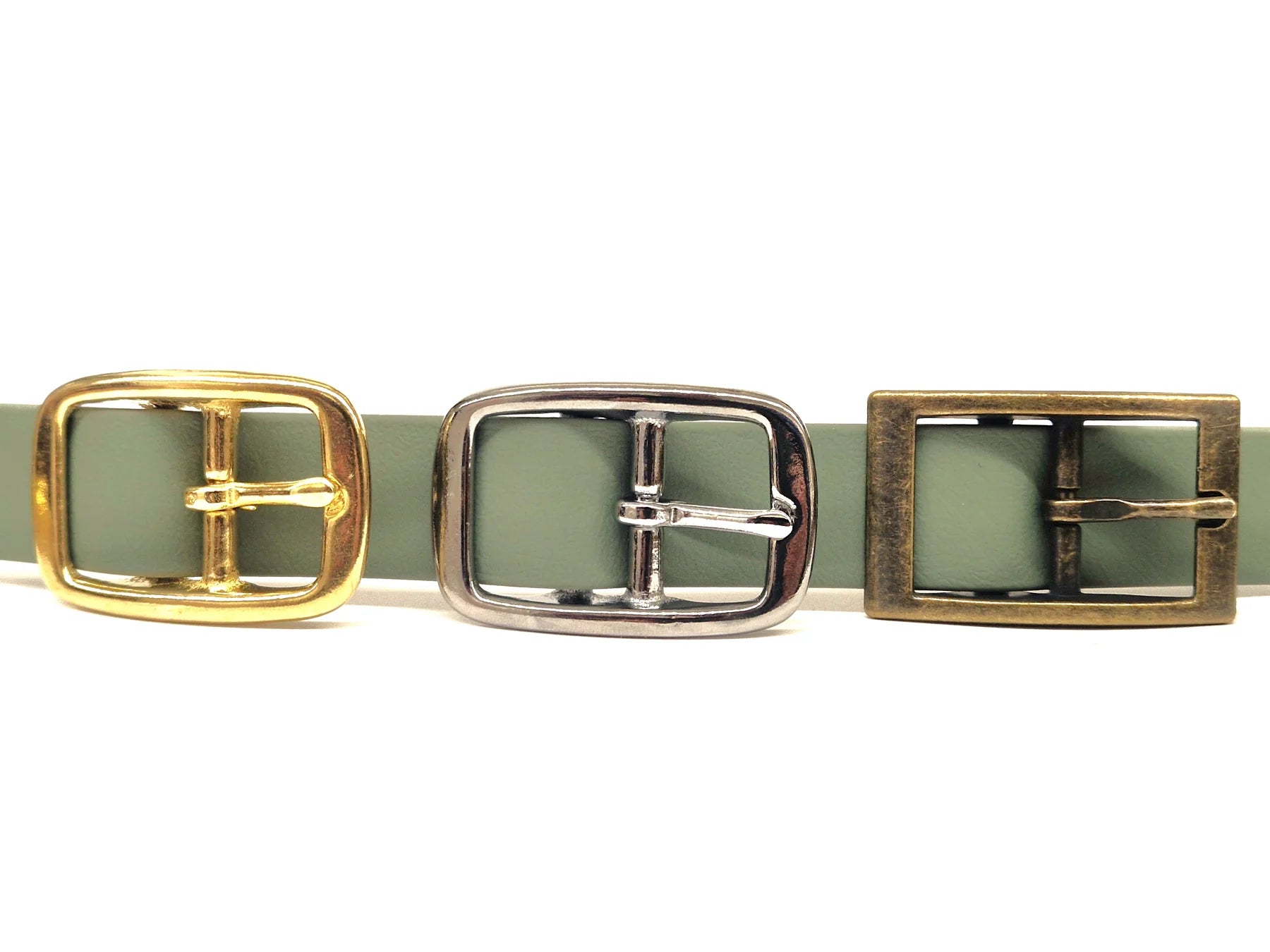 Guacamole green dog collar buckles