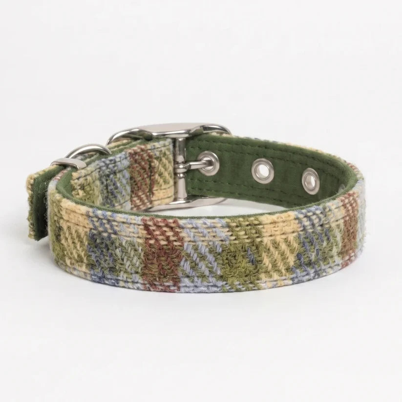 Moorland Country Check Harris Dog Collar