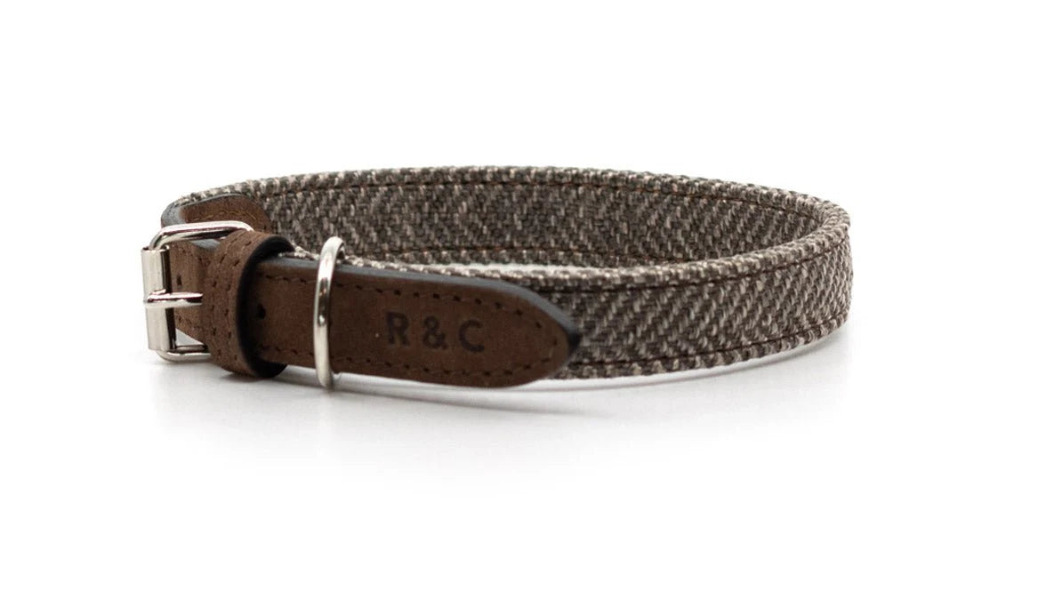 Luxury Leather & Tweed Dog Collars 
