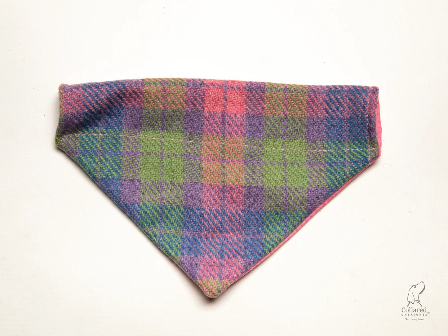 Harris tweed Dog Bandana Hydrangea