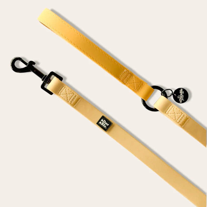 aDoraBle Pooch hydroflex waterproof dog lead lemon sherbet