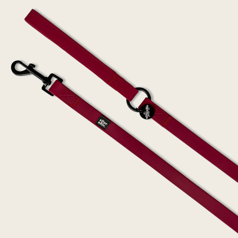 aDoraBle Pooch hydroflex waterproof dog lead mulberry
