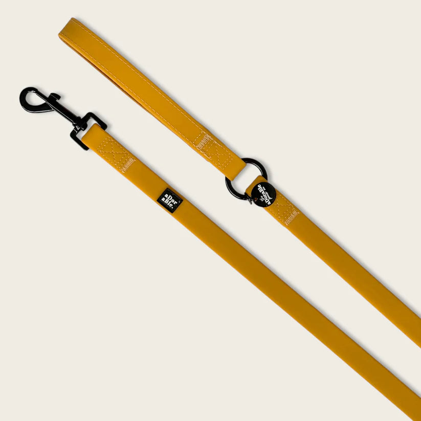aDoraBle Pooch hydroflex waterproof dog lead mustard yellow