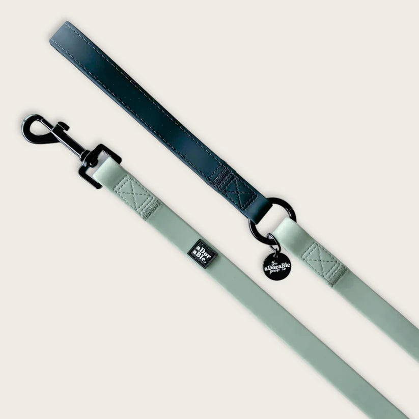 aDoraBle Pooch hydroflex waterproof dog lead navy and mint