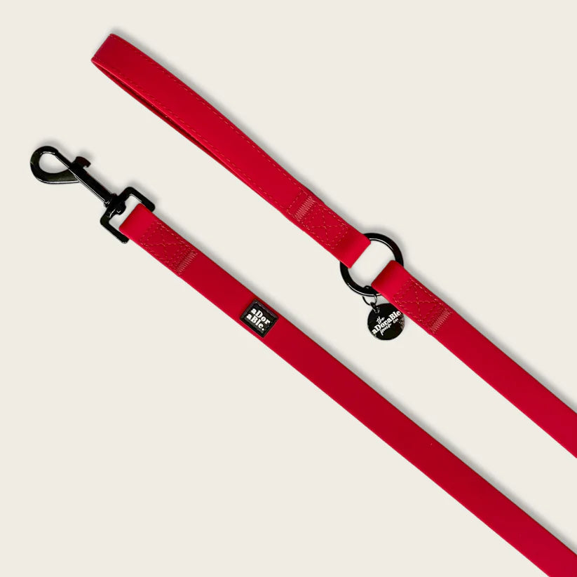 aDoraBle Pooch hydroflex waterproof dog lead velvet red
