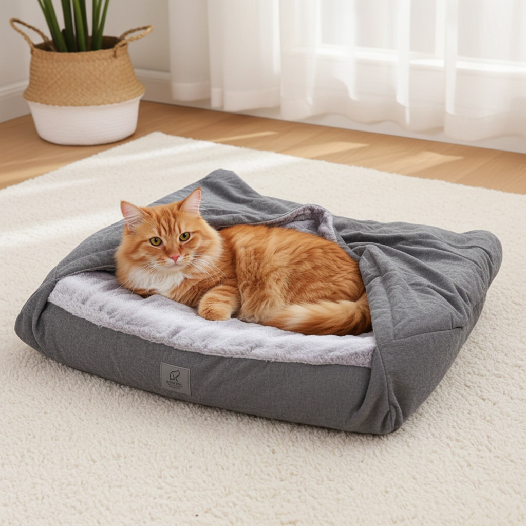 Sunggle blanket cat bed grey