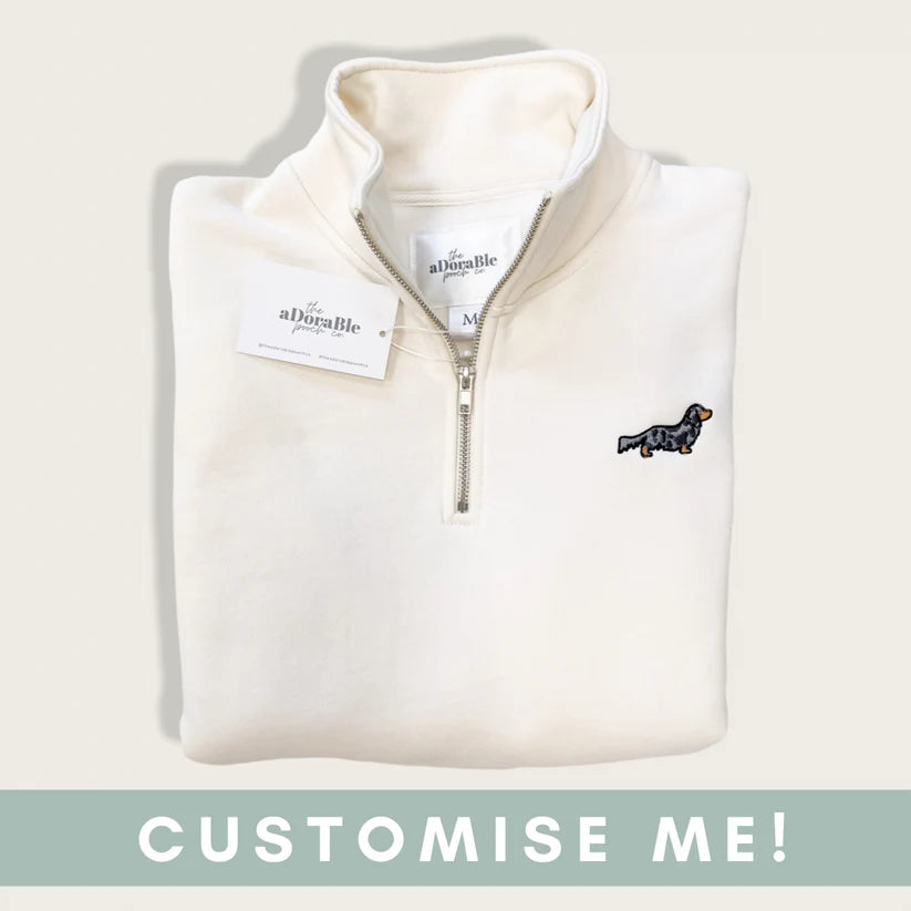 Dachshund Embroidered Sweatshirt – Hello Sausage – Customise