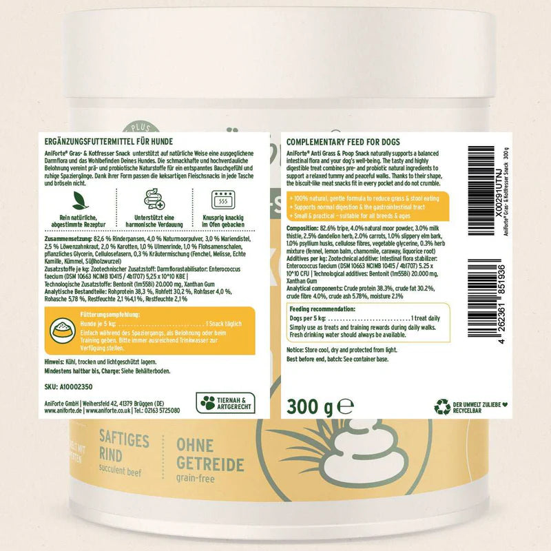 Stop Poo and Grass Easting Ingredients Label