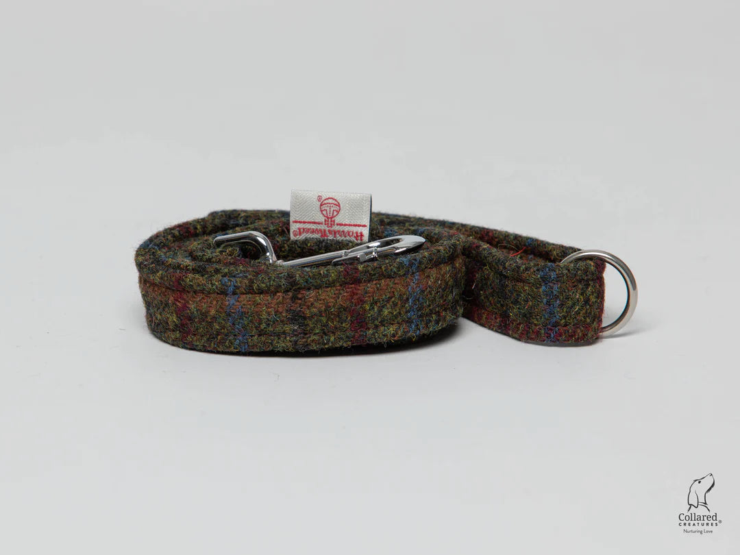 Harris Tweed Winter Wonderland matching dog lead