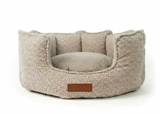 The Cotswold Luxury Boucle High Wall Orthopaedic Dog Bed