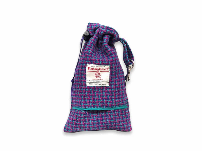Harris Tweed Magenta Violet Teal Treat Bag