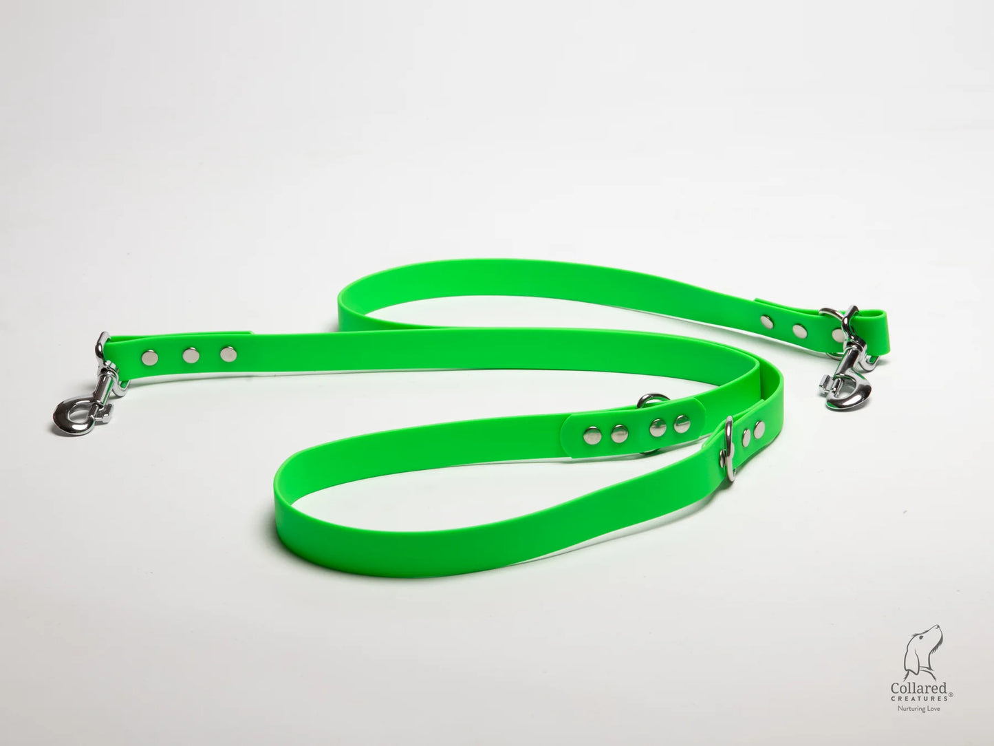 waterproof Training dog leads UK made Neon Green