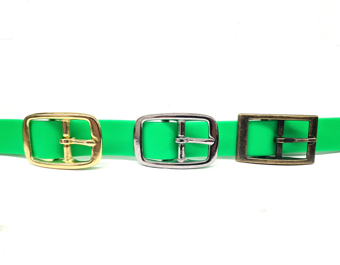 Neon Green dog collar buckles