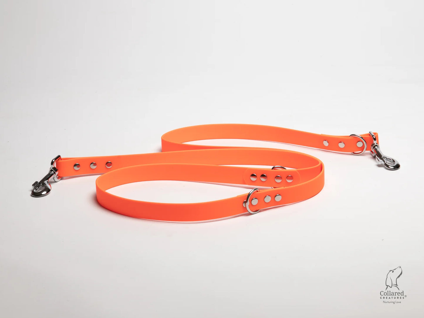 waterproof Training dog leads UK made Neon Orange