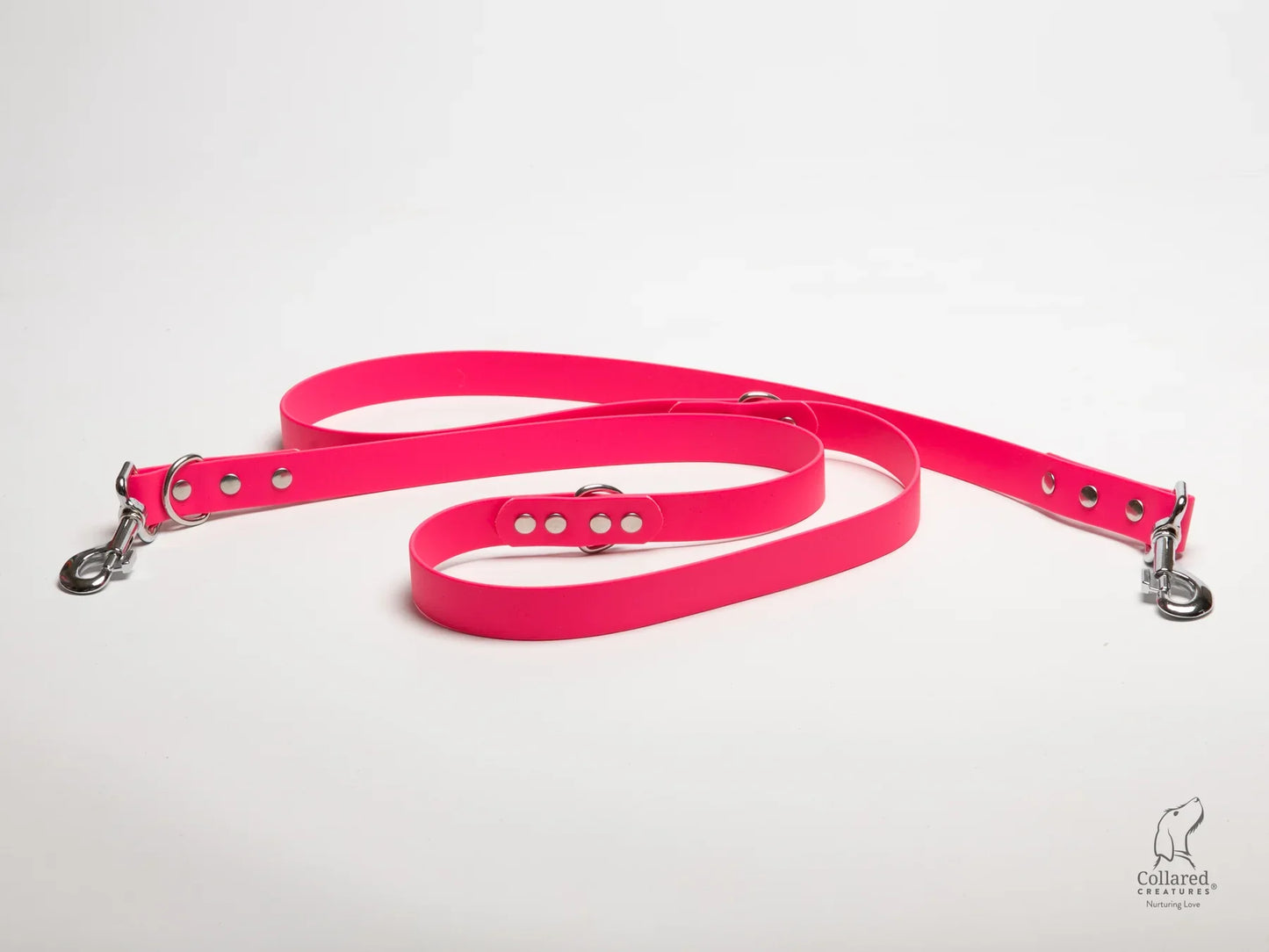 waterproof Training dog leads UK made Neon pink