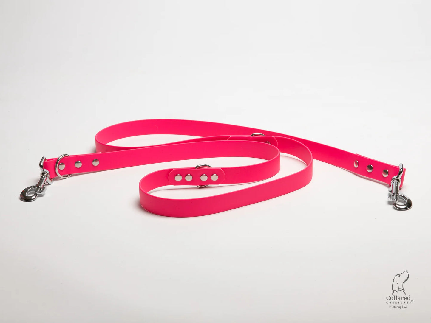 waterproof Training dog leads UK made Neon Pink