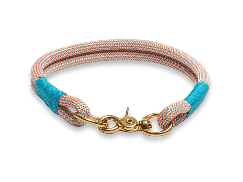Orange and blue rope collar