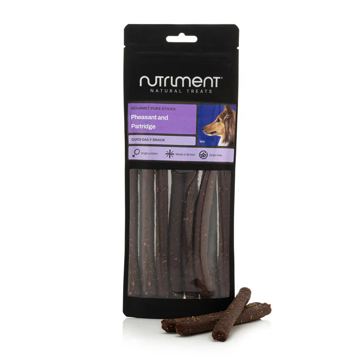 Gourmet 100% Pure Pheasant & Partridge Sticks for Dogs | Natural Grain-Free Hypoallergenic Dog Treats