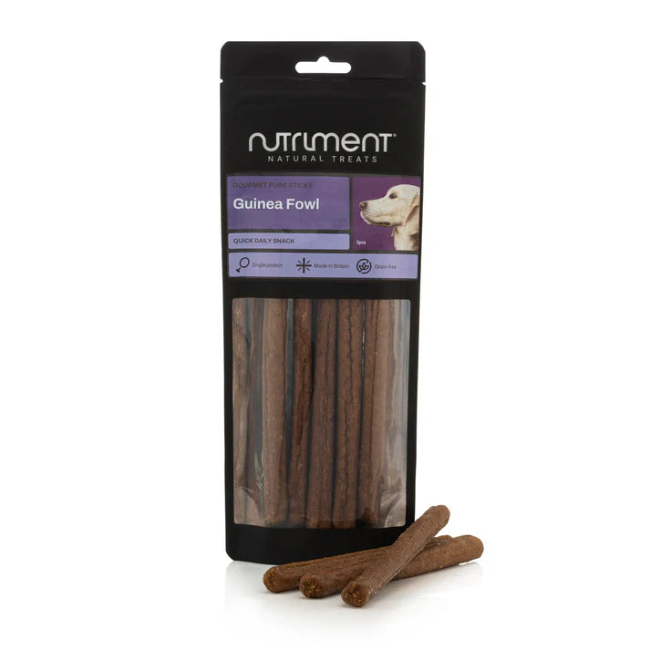 Gourmet 100% Pure Guinea Fowl Sticks for Dogs | Natural Grain-Free Hypoallergenic Dog Treats