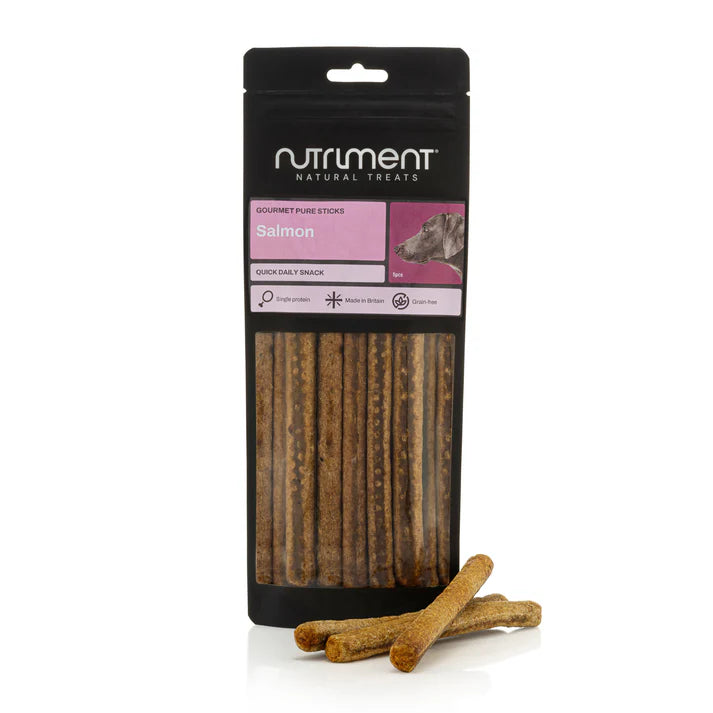 Gourmet 100% Pure Salmon Sticks for Dogs | Natural Grain-Free Hypoallergenic Dog Treats