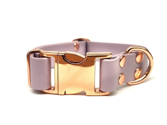 Pastel Pink Waterproof Metal Clasp Dog Collar