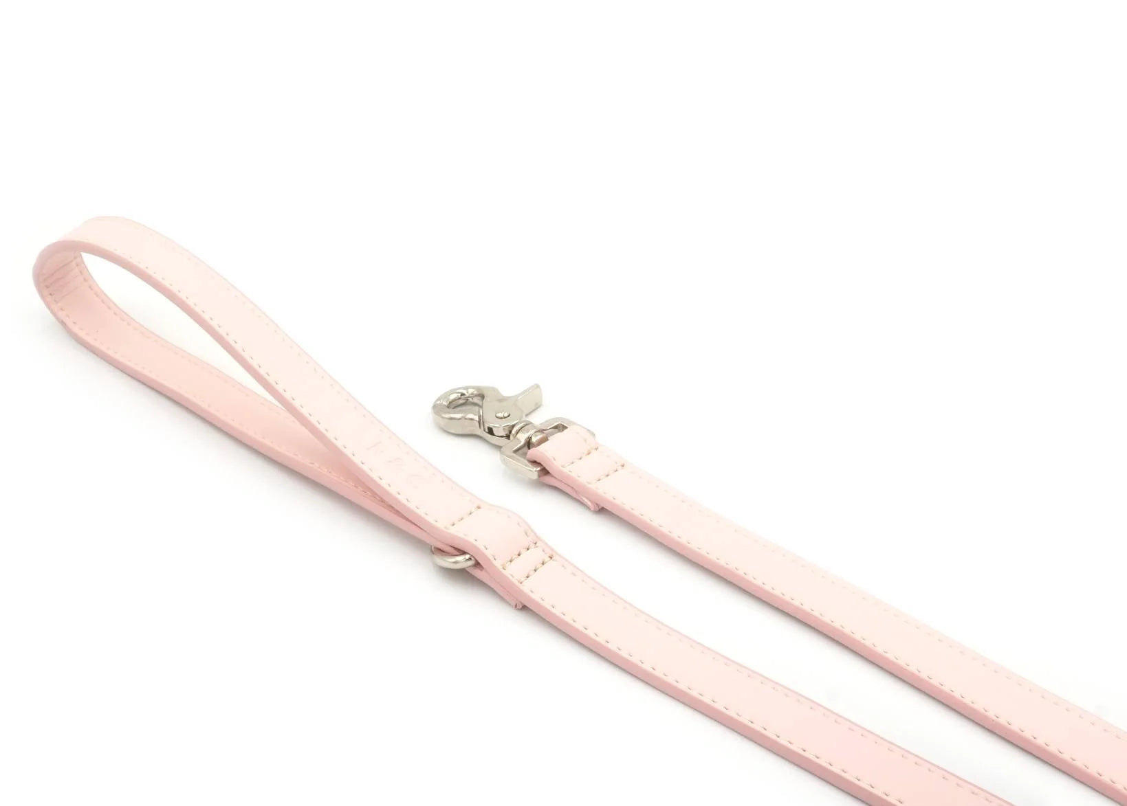 Soft Pink Leather Dog Lead Vegan Leather