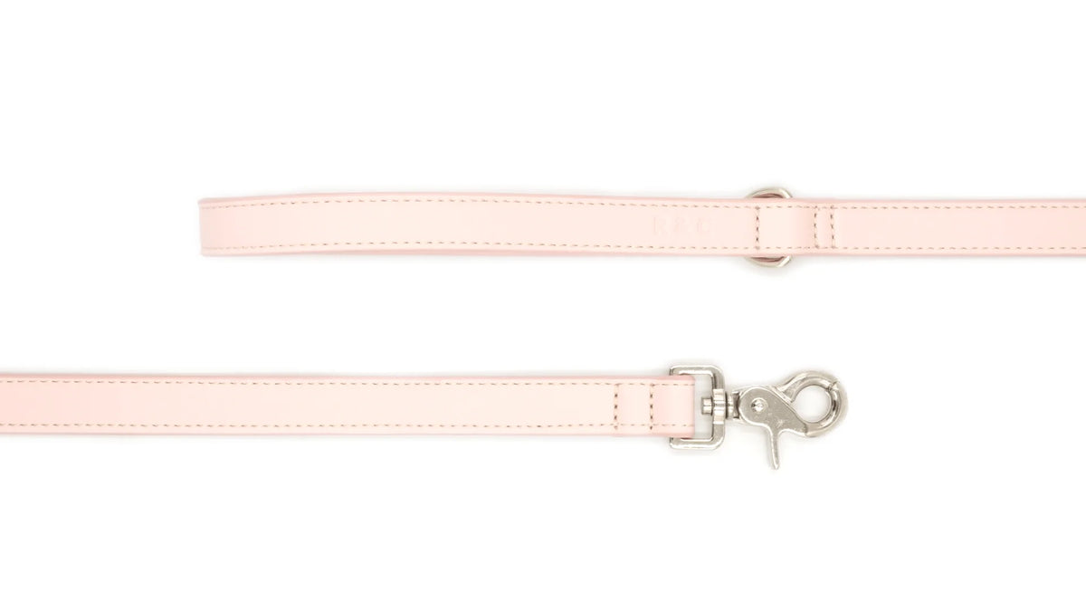 Soft Pink Leather Dog Lead | Vegan Leather 