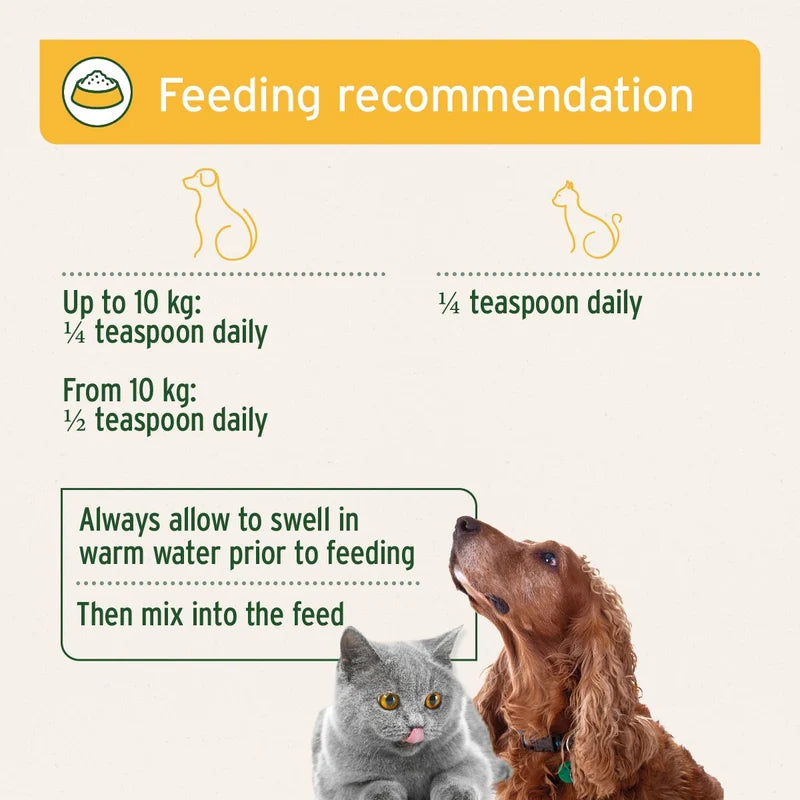 Psyllium Husk for Dogs & Cats 250g | Natural Fibre Supplement Feeding Guidelines