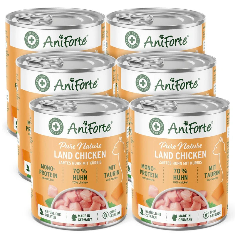 AniForte 'Pure Nature Land Chicken' Cat Food 6 pack of 400g
