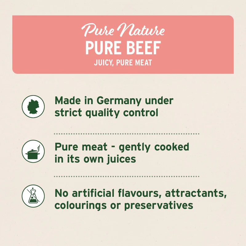 Aniforte Pure Nature Beef natural dog food - premium quality dog food. No artificial flavours or preservatives