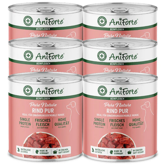 Aniforte Pure Nature Beef natural dog food - premium quality dog food 6 pack