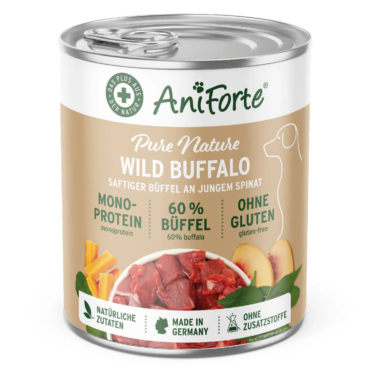 AniForte wild buffalo canned food for dogs