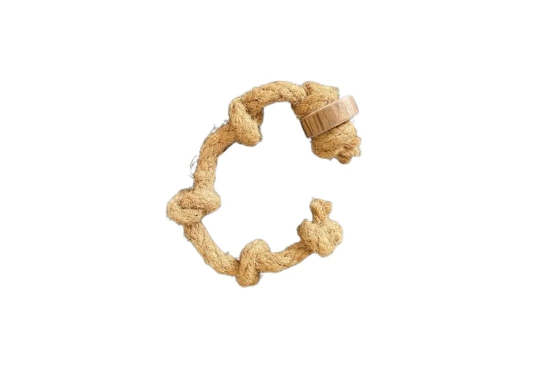 Coco Rope Dog Toy with Coffee Wood 