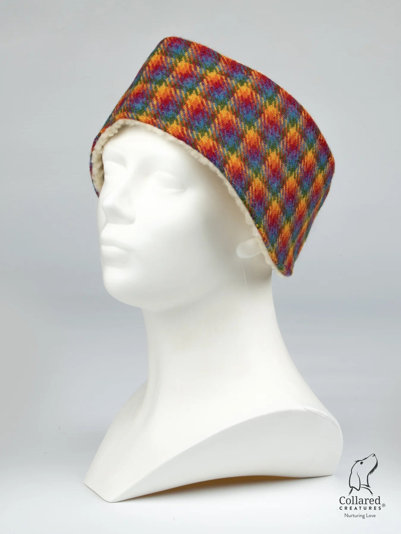 Harris Tweed Ladies Headband Rainbow