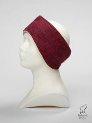 Harris Tweed Raspberry & Coral Herringbone Ladies Headband