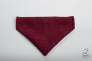 Harris Tweed Raspberry & Coral Herringbone Dog Collar bandan