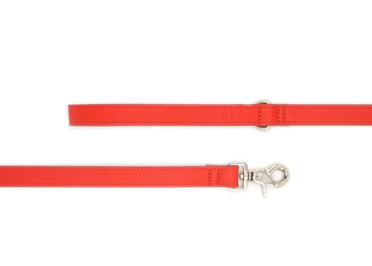The Red Leather Dog Lead | Vegan Leather | Ralph & Co