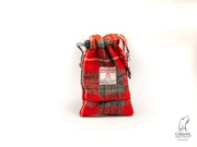 Harris Tweed Red & Grey Check Dog Treatbag
