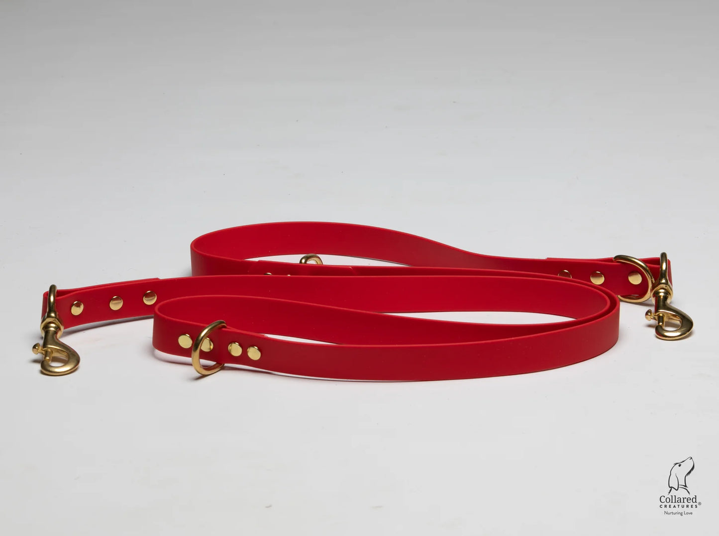 waterproof Training dog leads UK made Red