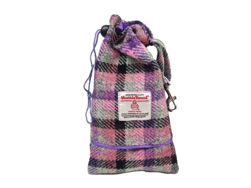 Rose & Amethyst Check Dog Treat Bag