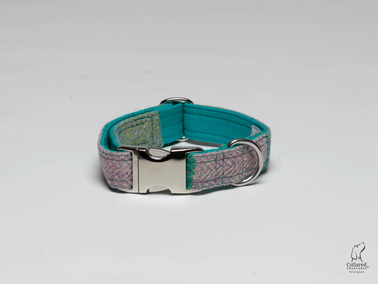 Harris Tweed dog Collar Summer Herringbone