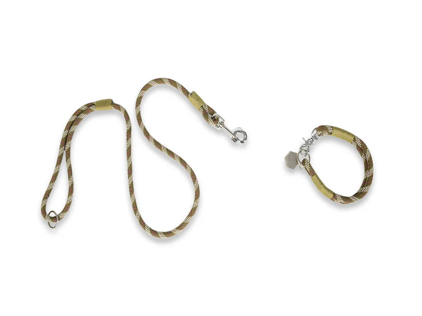 Scottish tweed rope collar and lead