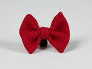 Harris Tweed dog Collar bow tie Simply Red