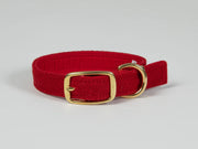 Harris Tweed Simply Red Buckle Dog Collar