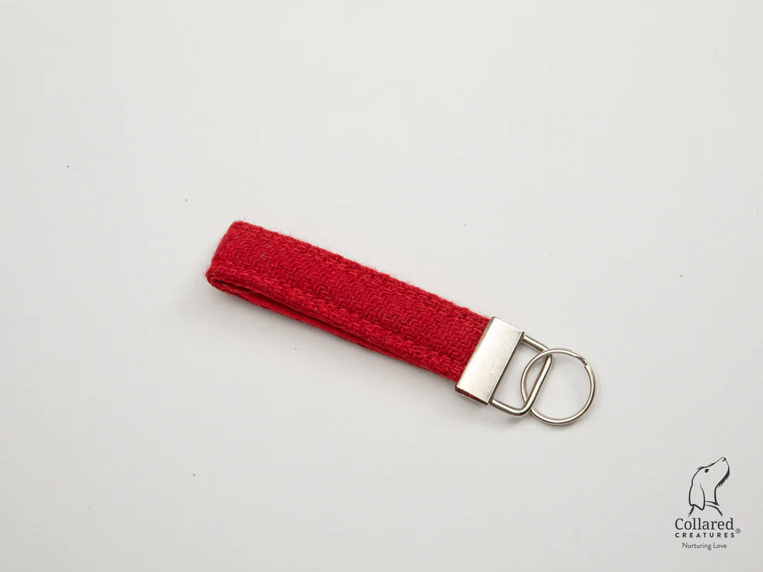 Harris Tweed keyring Simply Red